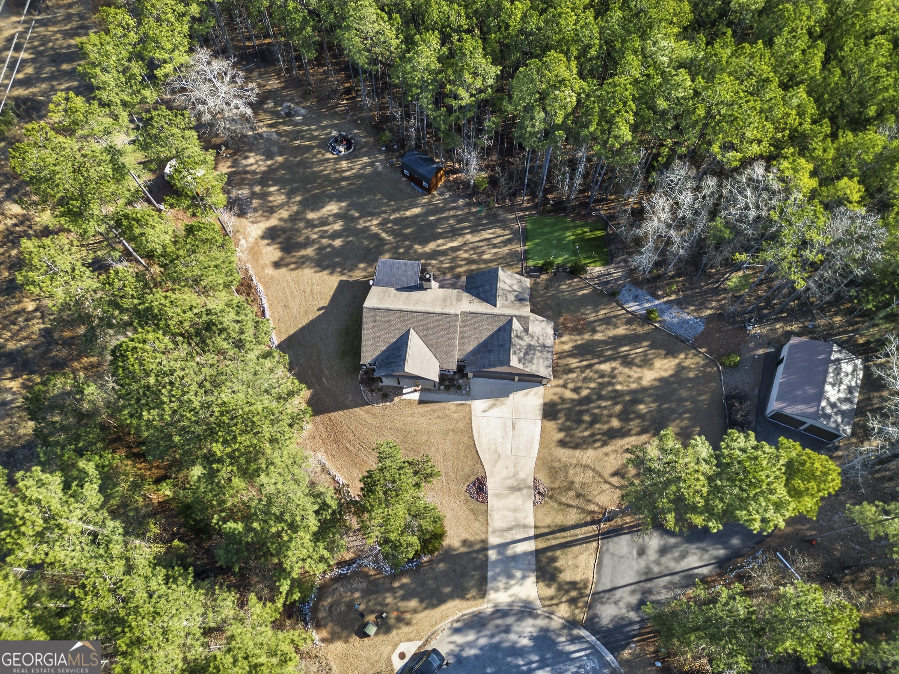 255 Needleleaf Drive Barnesville, GA 30204 - Photo 2 of 47 a view of a yard with plants and large trees