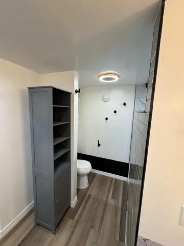 a view of a walk in closet