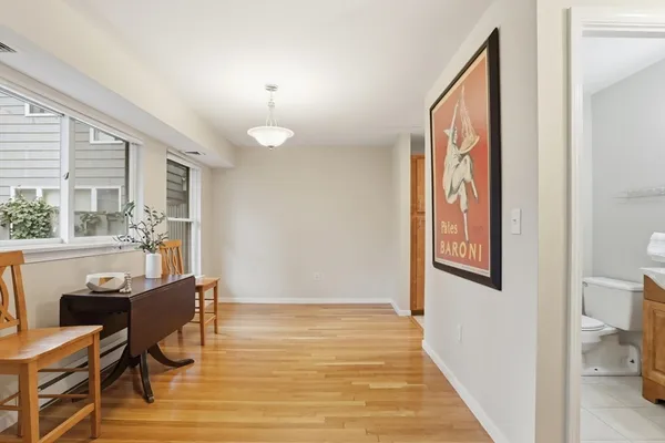 a view of a livingroom with furniture and window