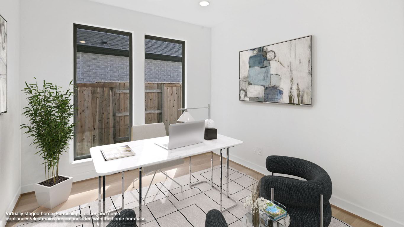 444 Prickly Poppy Loop Kyle, TX 78640 - Photo 7 of 40 Office with tile patterned flooring and recessed lighting