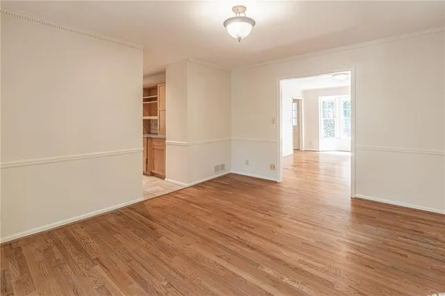 wooden floor in an empty room