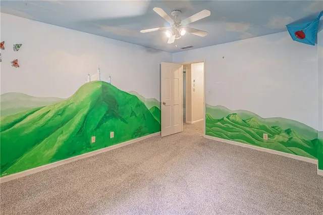 a view interior of a house with a garden