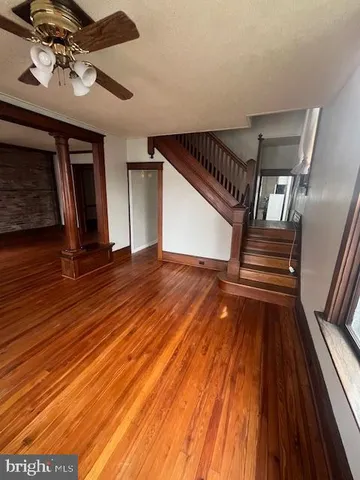 a view of entryway with wooden floor