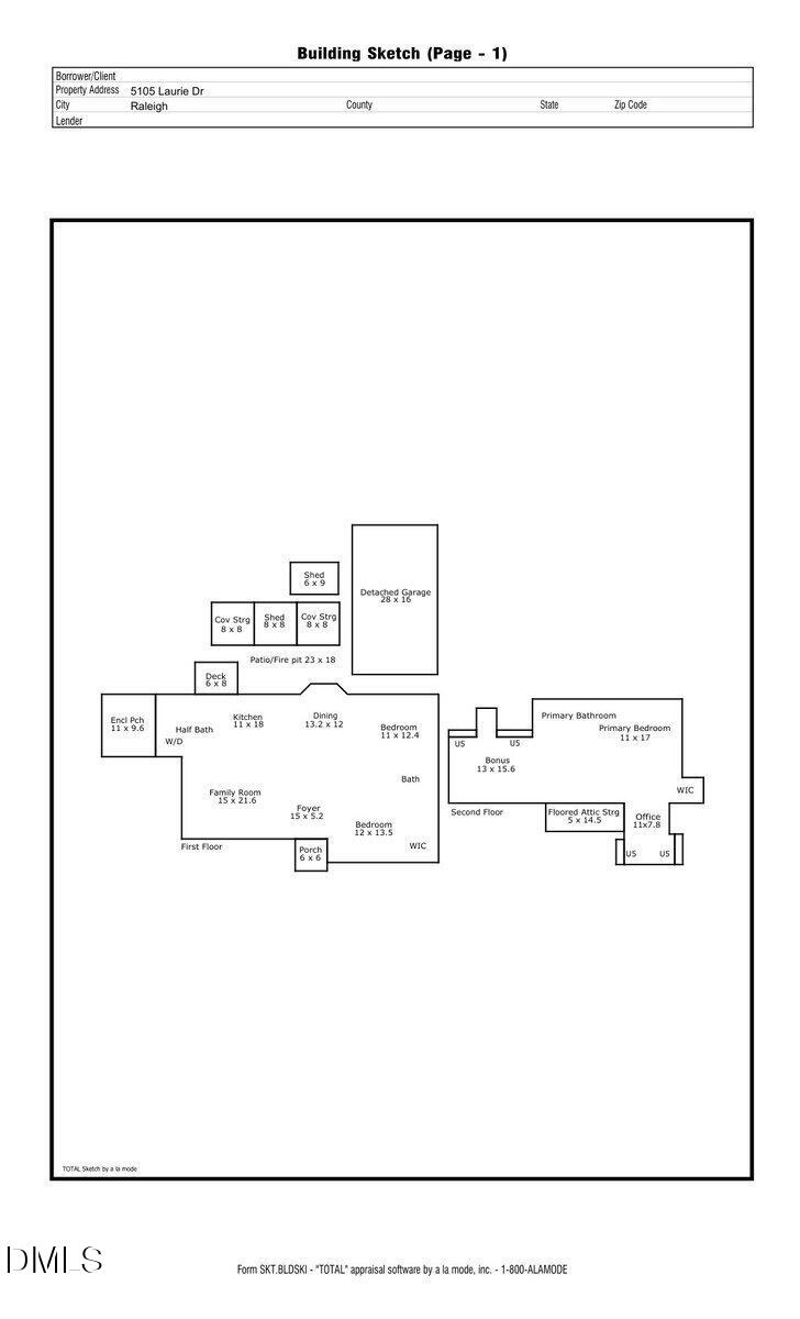 5105 Laurie Drive Raleigh, NC 27606 - Photo 42 of 42 Floor Plan
