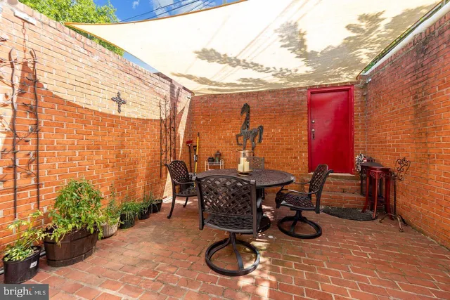 a view of outdoor seating