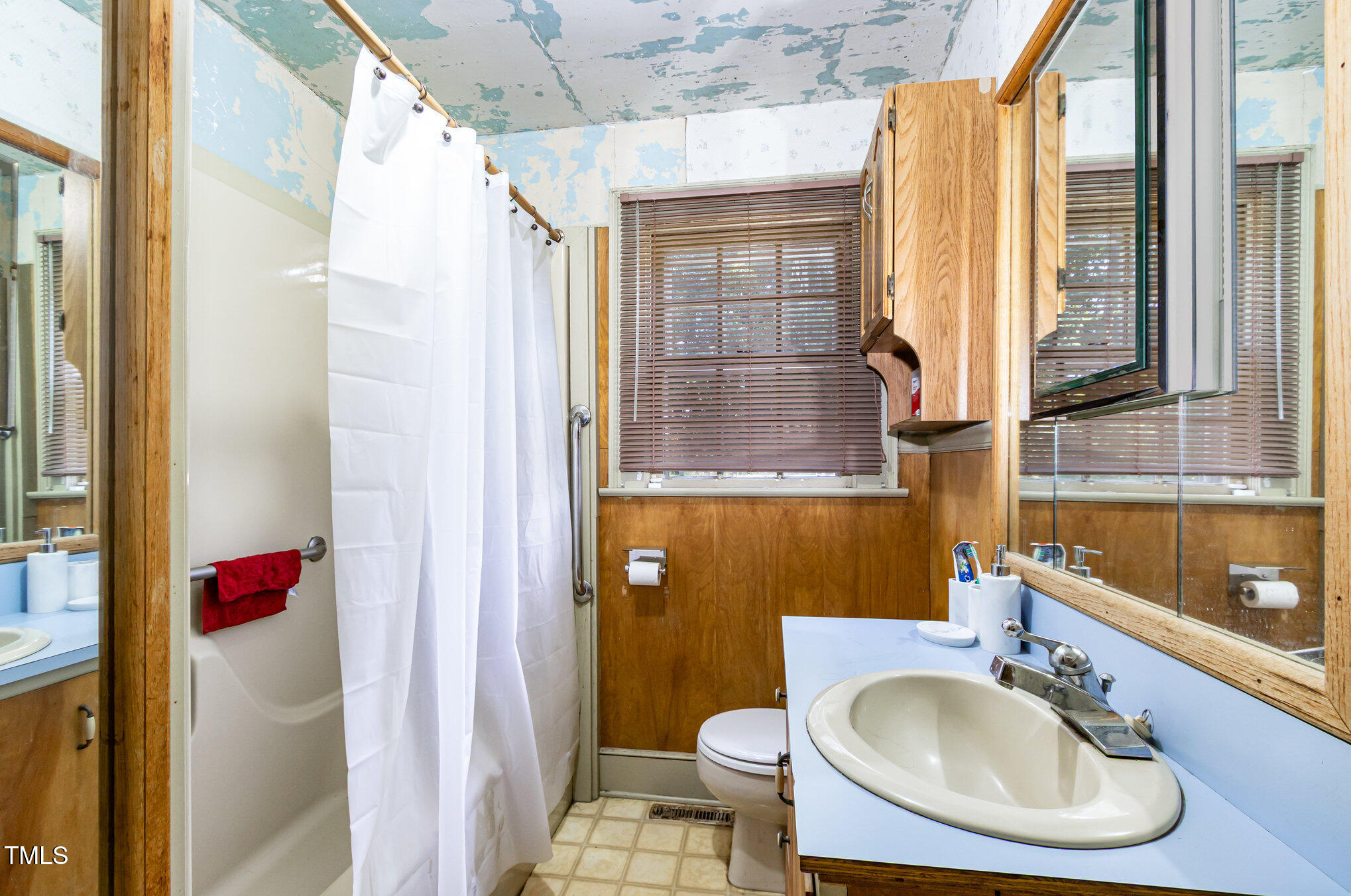 2089 Virgilina Road Roxboro, NC 27573 - Photo 24 of 32 a bathroom with a sink toilet and shower