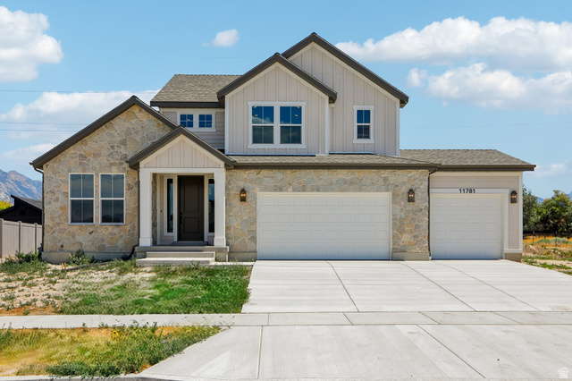 11781 South Halls Crk Road Draper, UT 84020 - Photo 2 of 33 Contemporary two-story residence featuring a stone and board-and-batten facade