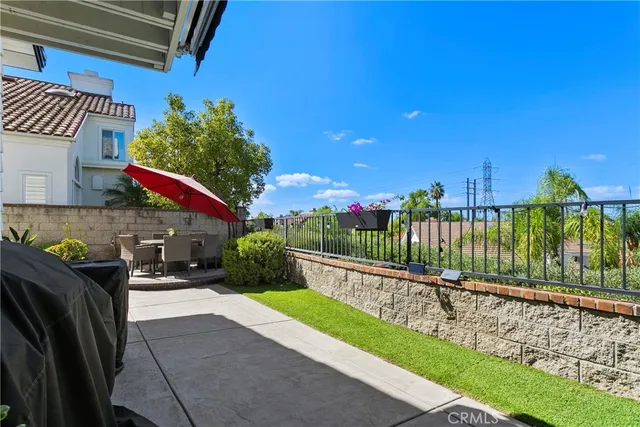 a view of a street with sitting area
