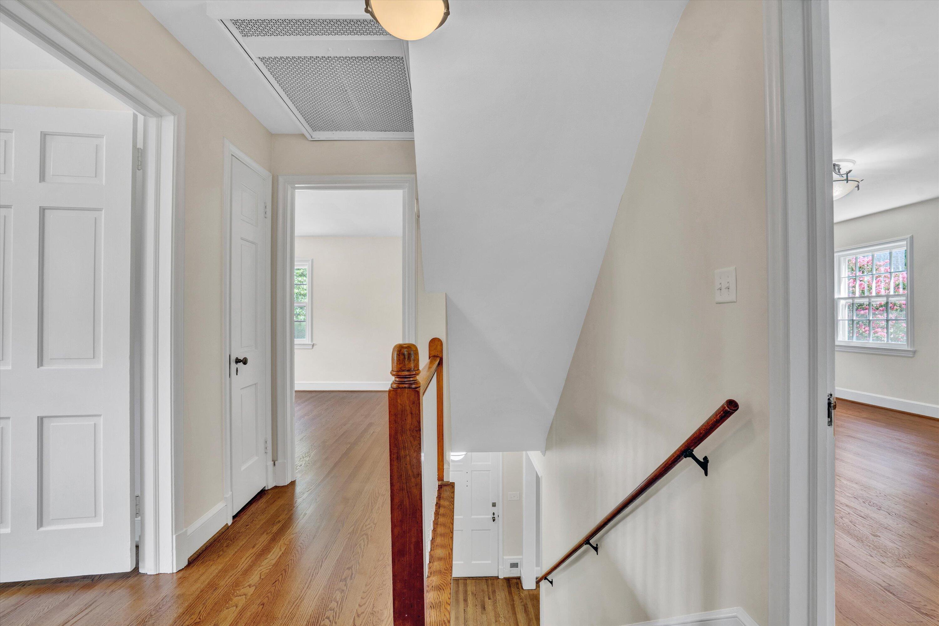 2118 Mt Vernon Road Southwest Roanoke, VA 24015 - Photo 28 of 53 a view of a hallway with wooden floor and staircase
