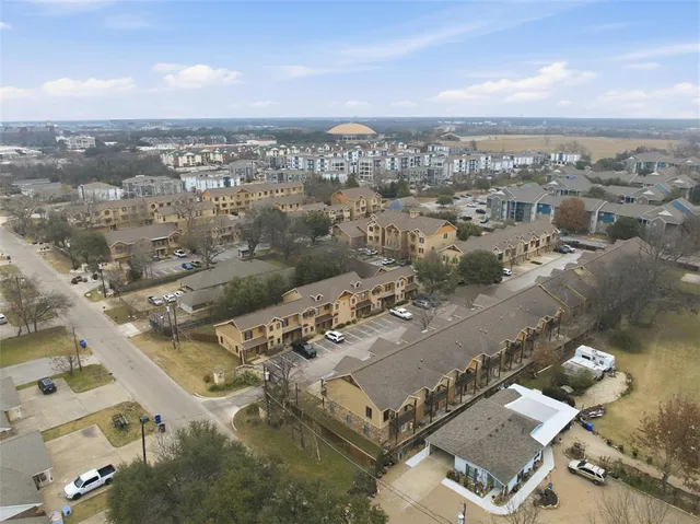 an aerial view of a city