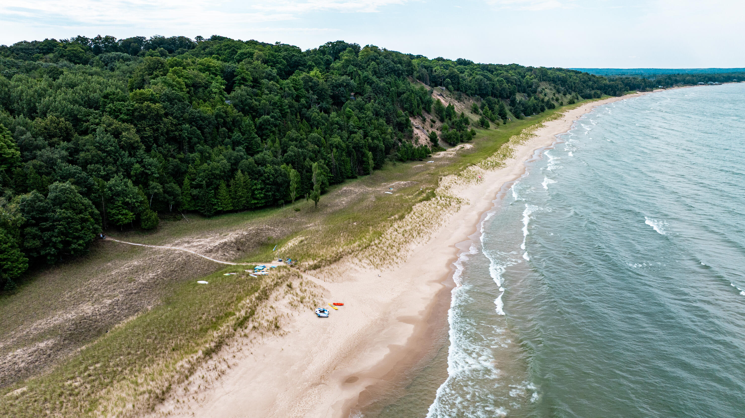 0 Lakeshore Road Manistee, MI 49660 - Photo 16 of 26 Beach access looking south