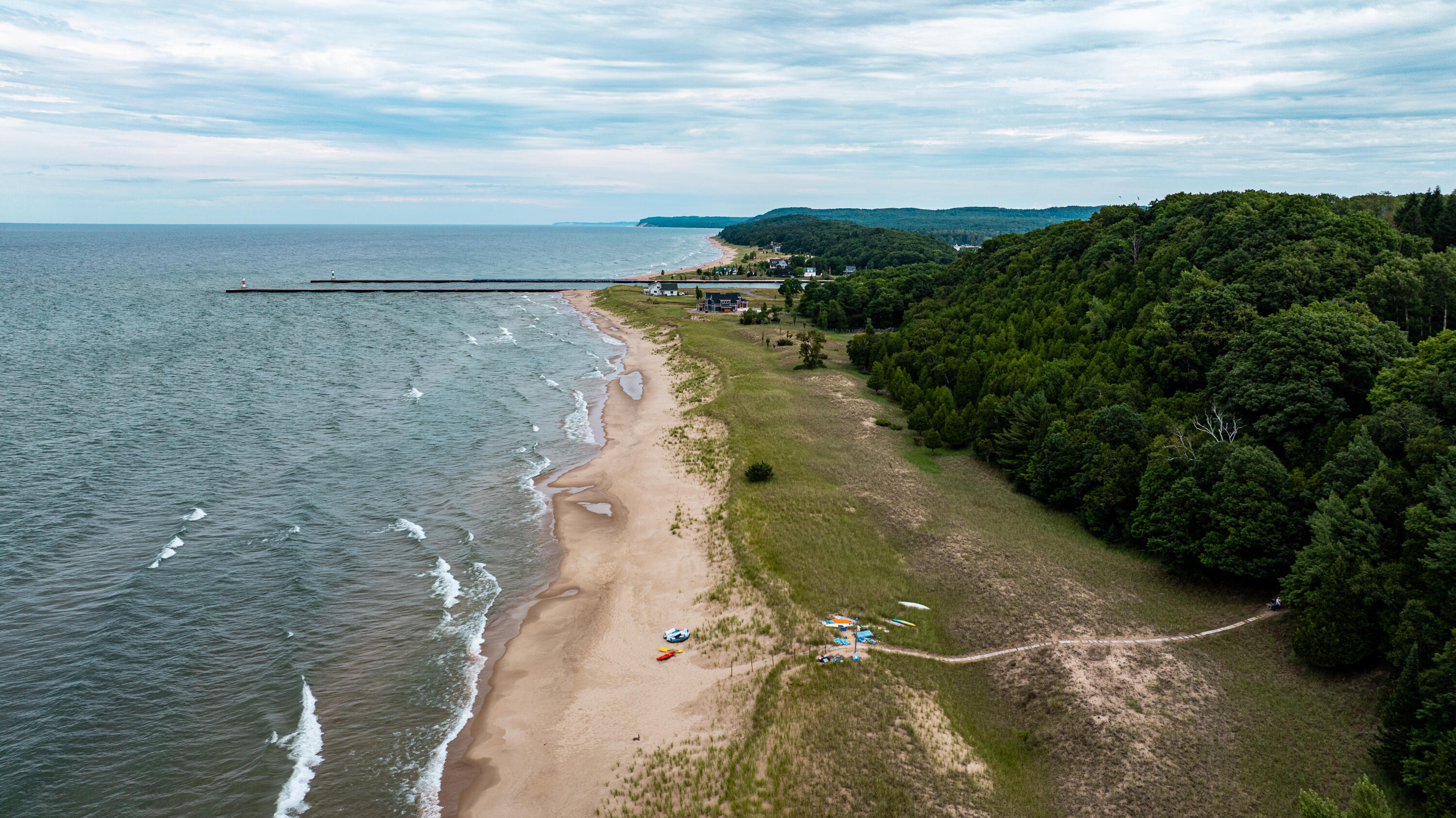 0 Lakeshore Road Manistee, MI 49660 - Photo 2 of 26 Beach access looking north