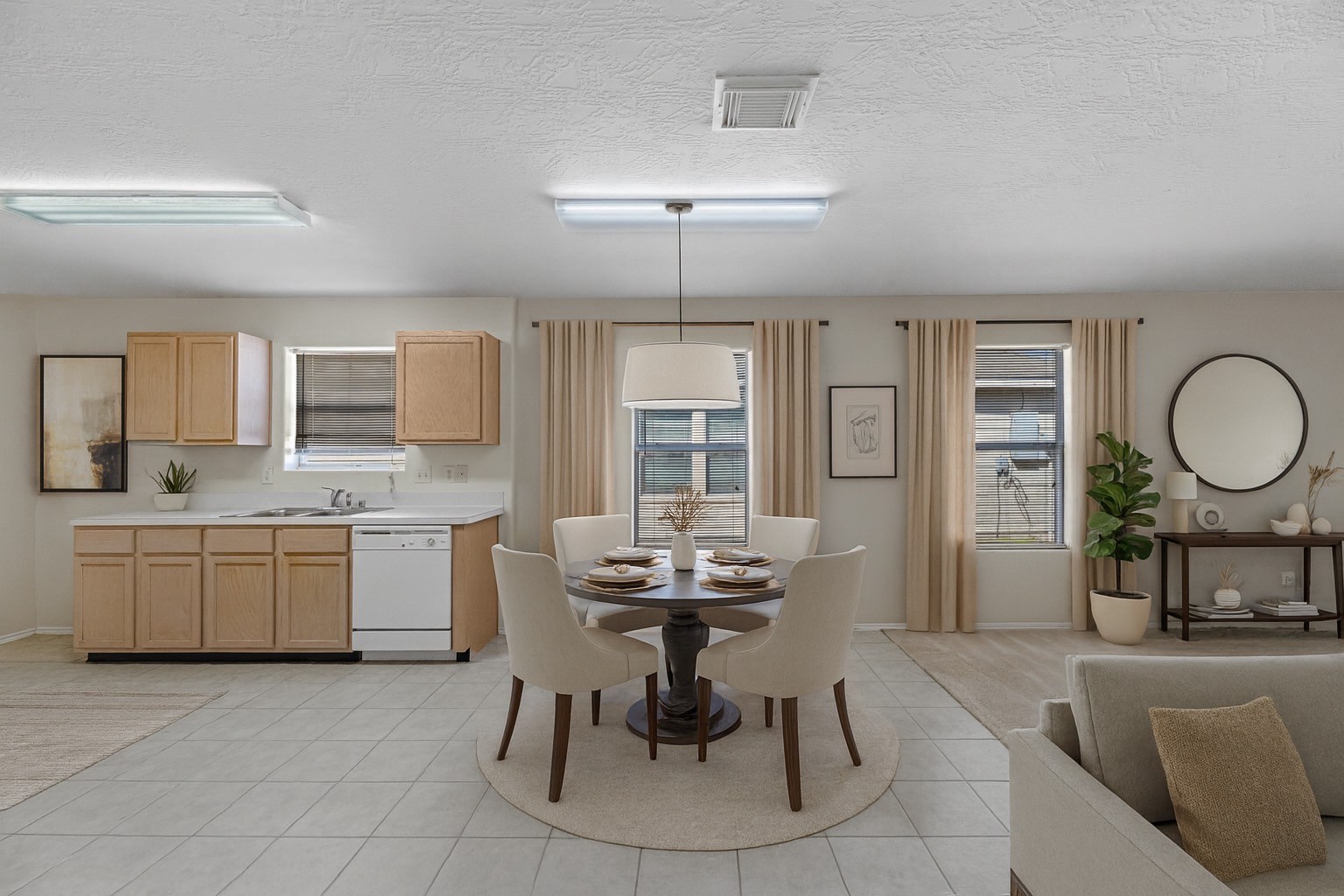 16810 Perryton Lane Houston, TX 77073 - Photo 4 of 26 Breakfast nook off of the kitchen
*Photo has been digitally staged, no chandelier present