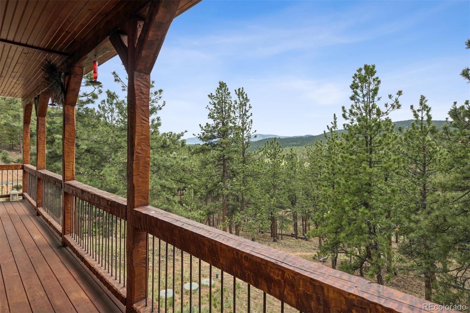 2894 County Road 43 Bailey, CO 80421 - Photo 40 of 40 a view of a balcony with flower plants
