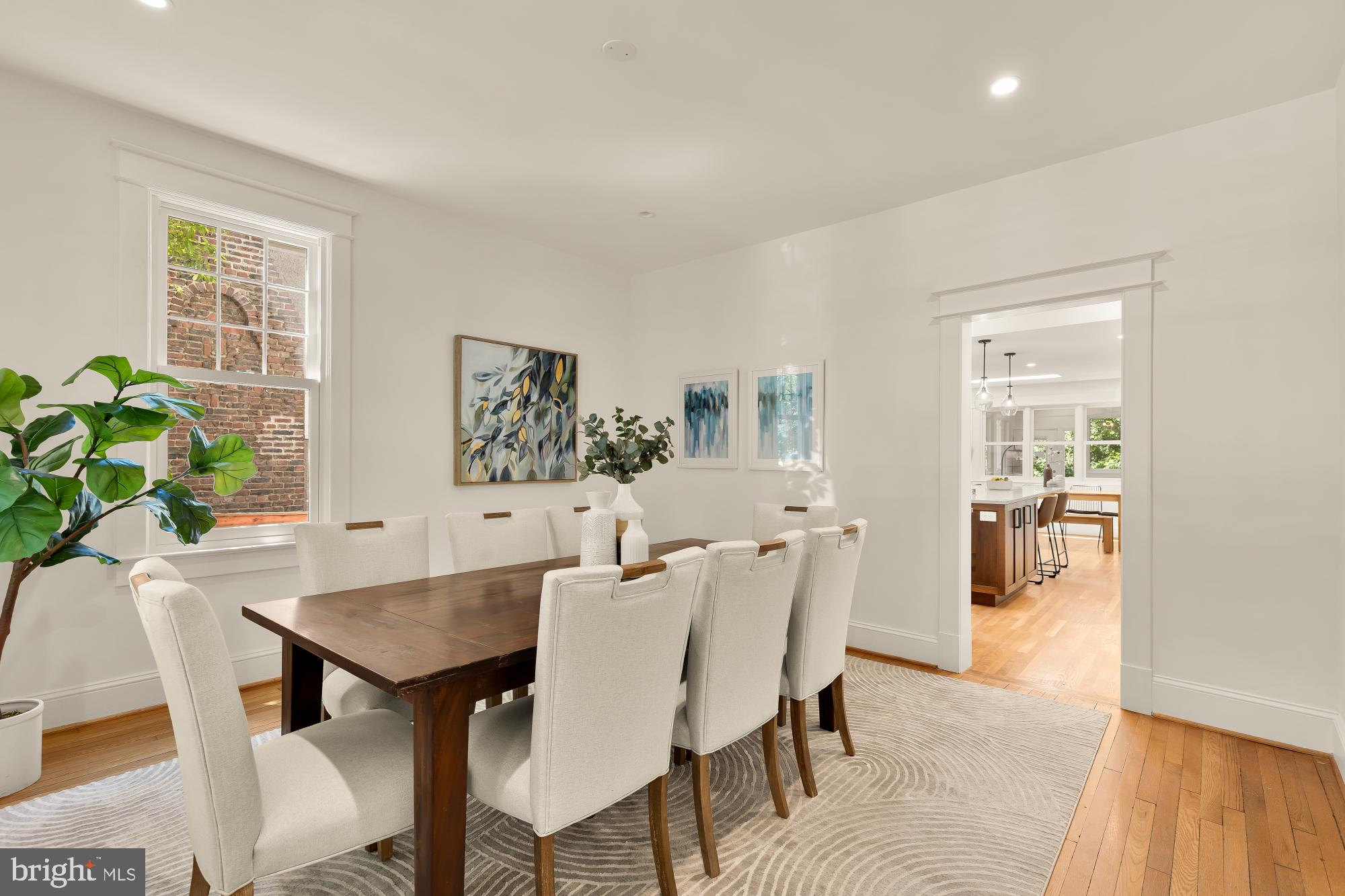 3707 Military Road Northwest Washington, DC 20015 - Photo 7 of 60 a view of a dining room with furniture and wooden floor