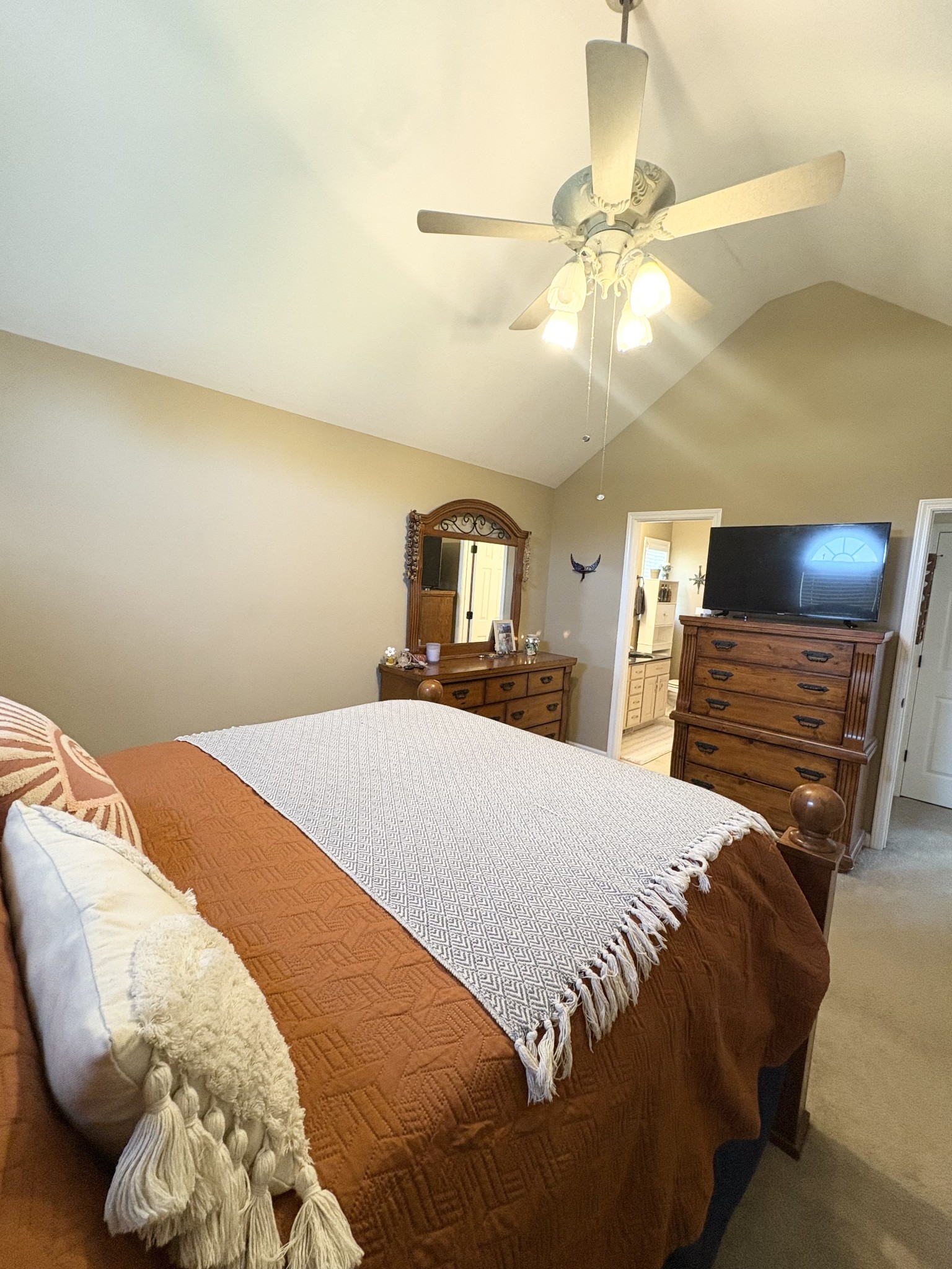 3851 Springdale Road Cunningham, TN 37052 - Photo 10 of 33 a bedroom with a bed and ceiling fan