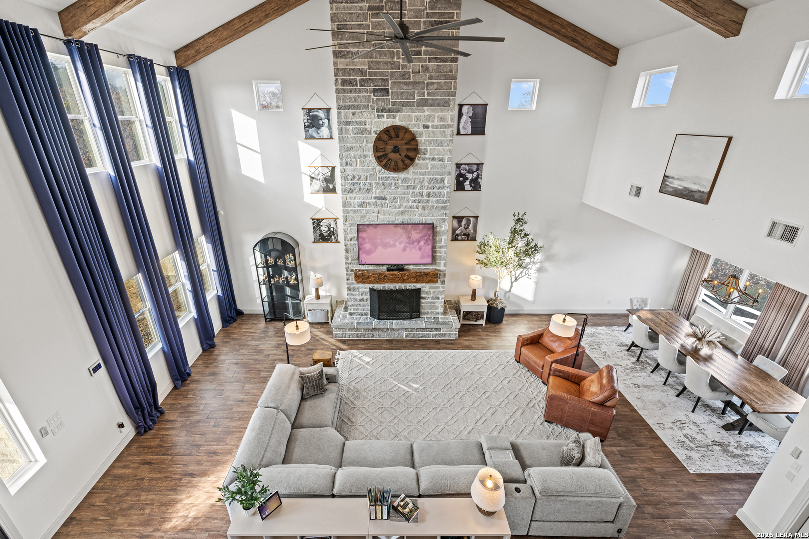 97 Coleman Springs Boerne, TX 78006 - Photo 35 of 86 a living room with furniture and a fireplace