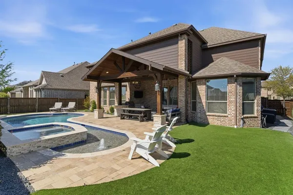 a view of a house with patio