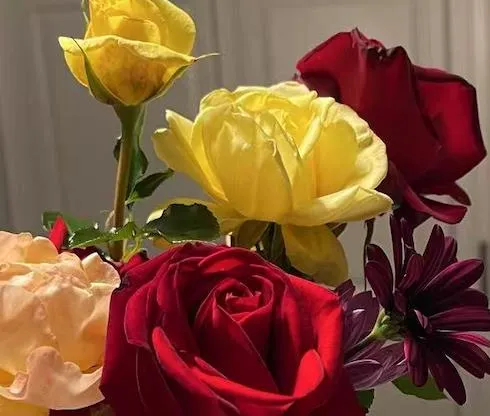 a bed with a bed and pillows