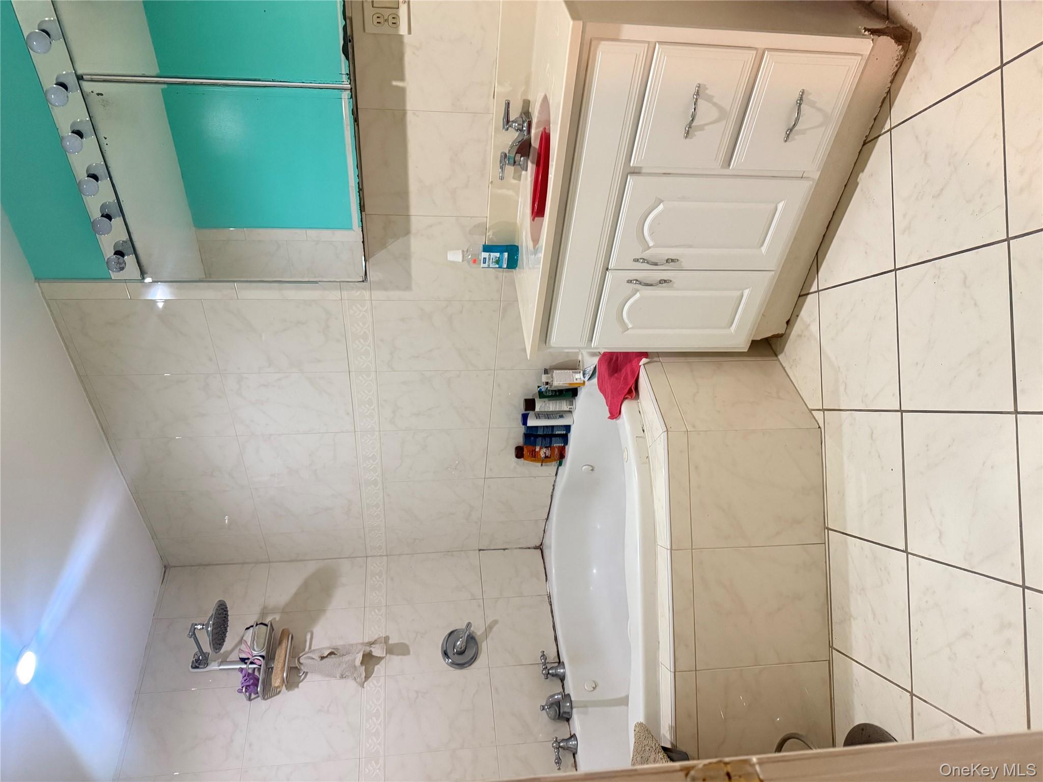 68-13 60th Street Queens, NY 11385 - Photo 25 of 27 a bathroom with a sink vanity and mirror