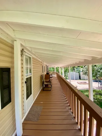 a view of balcony with couch
