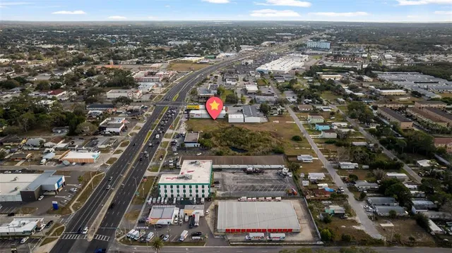 an aerial view of city