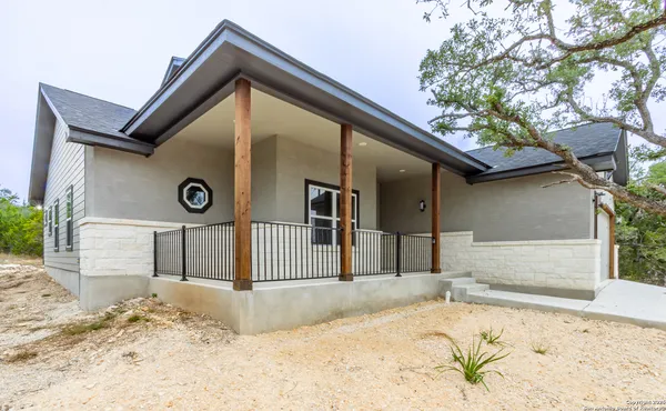 a front view of a house