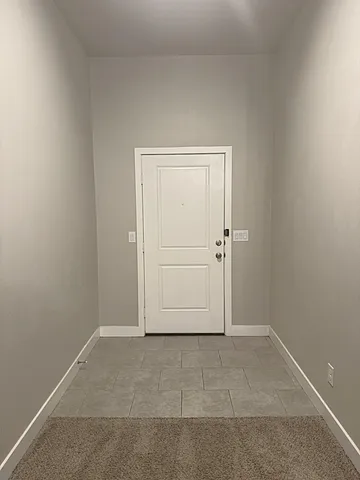 an empty room with closet