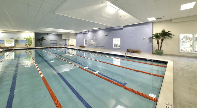 a view of a swimming pool and window