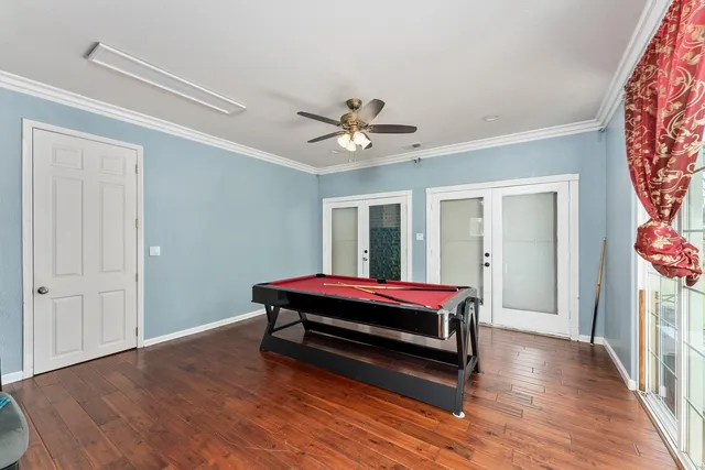 a view of a backyard of the house