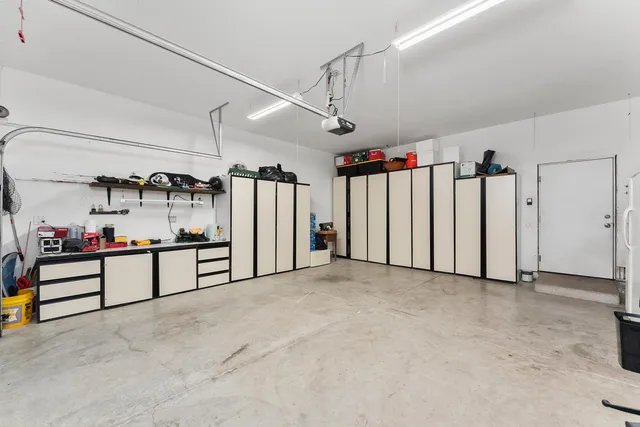 a view of a terrace space covered with snow