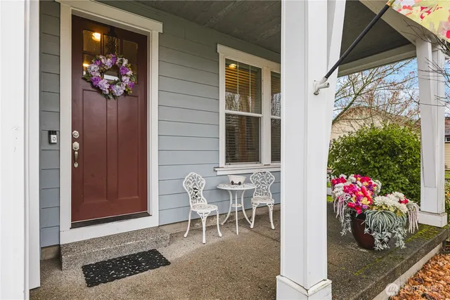 a outdoor living space with furniture