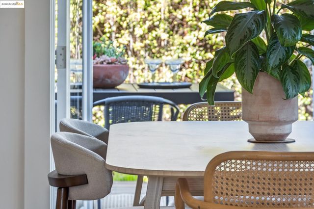 a view of balcony with furniture
