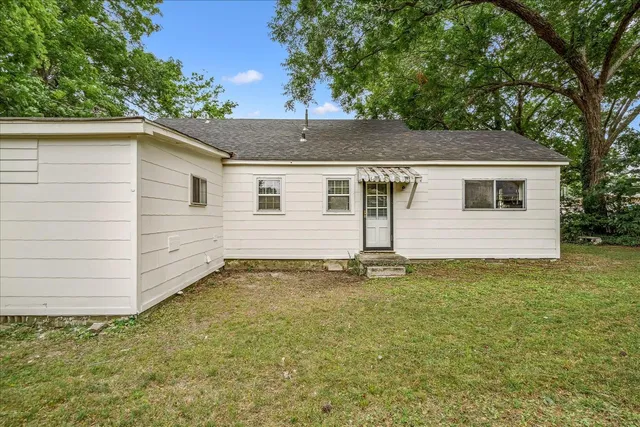 a backyard of a house
