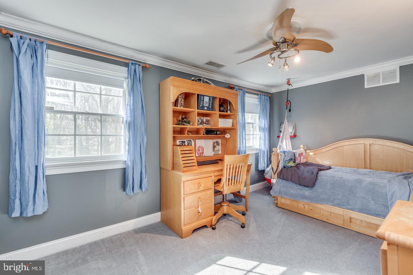 14 Partridge Court Cherry Hill, NJ 08003 - Photo 44 of 65 Upper level bedroom with ceiling fan
