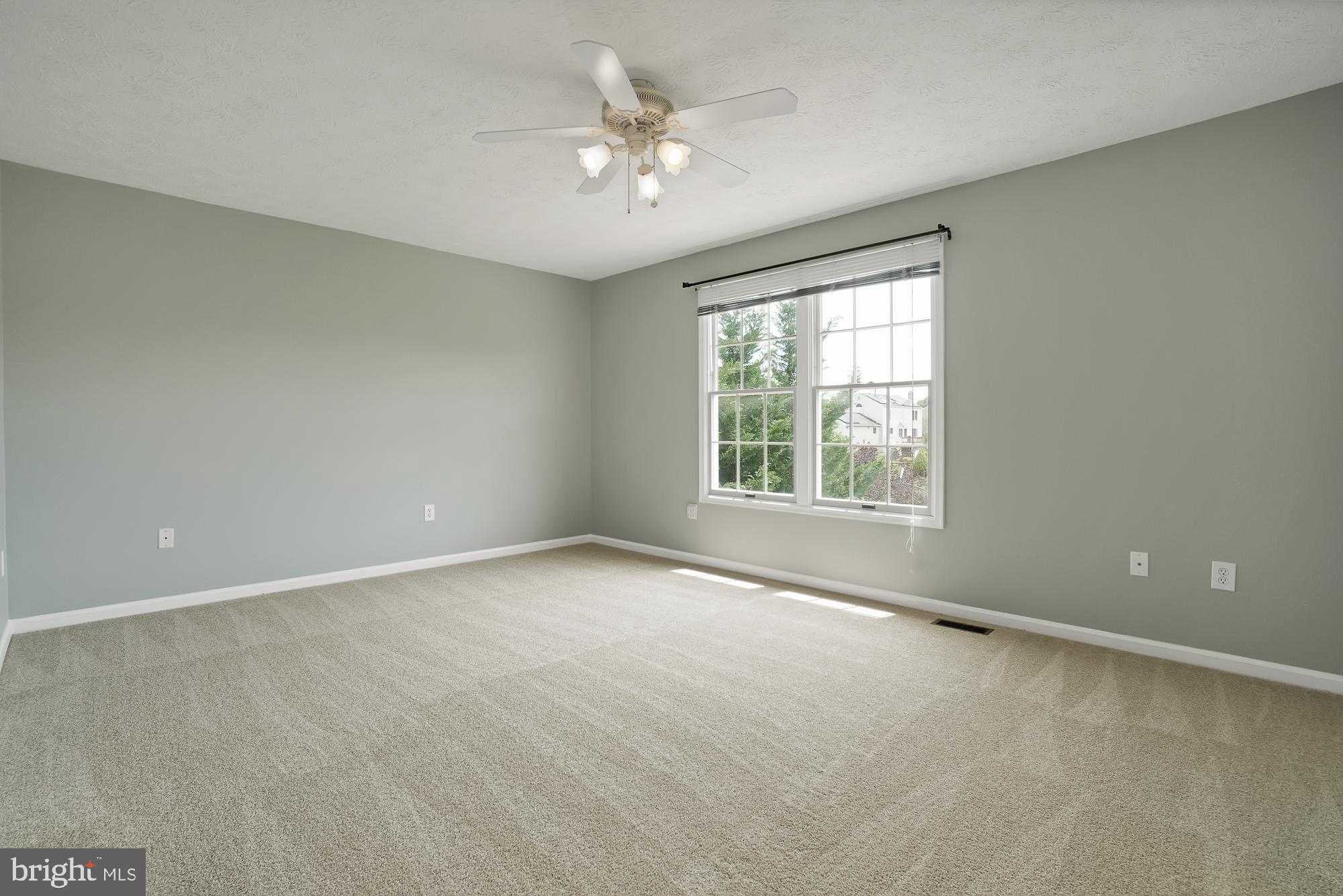 17205 Spates Hill Road Poolesville, MD 20837 - Photo 39 of 59 an empty room with windows and ceiling fan
