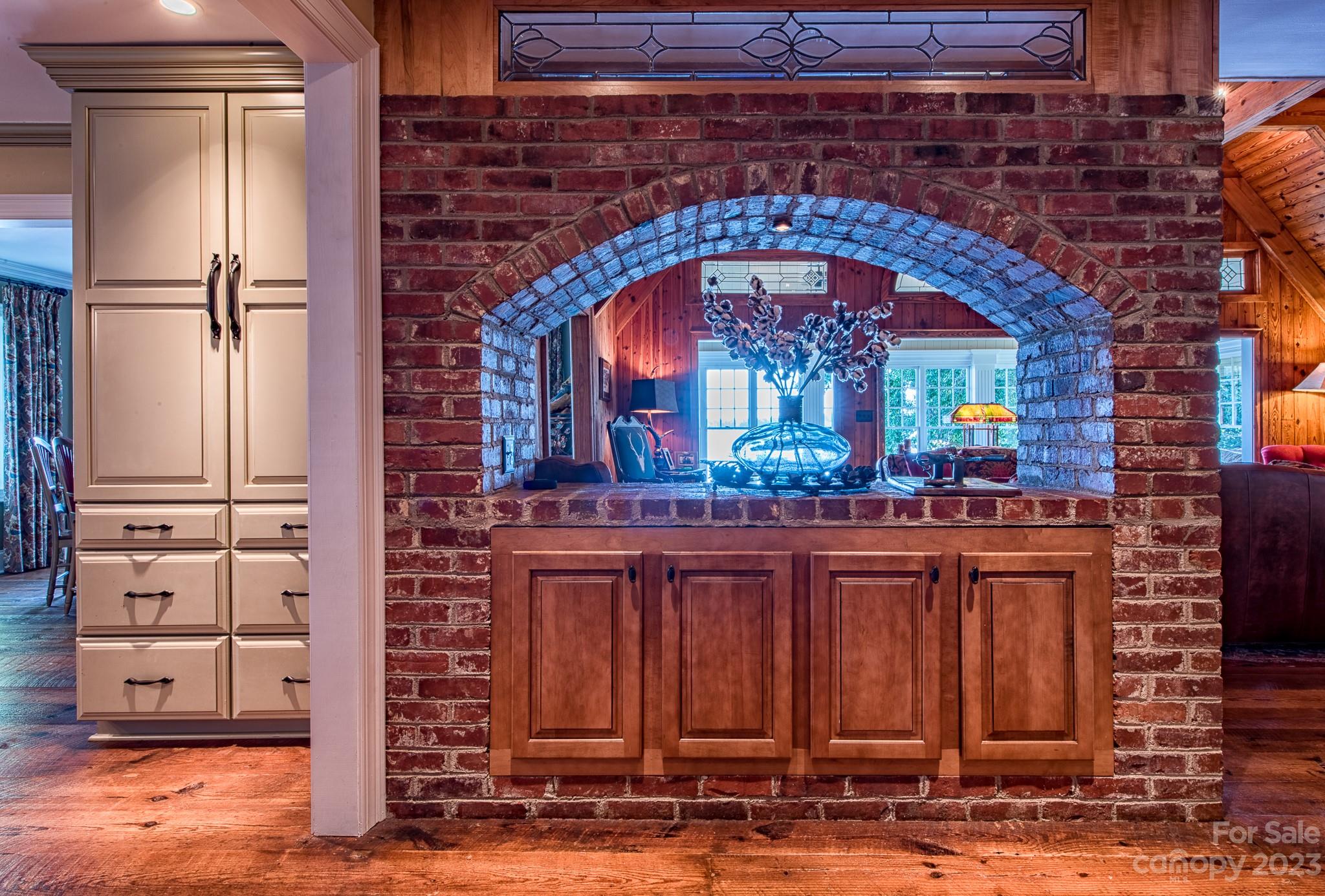 135 Winston Way Troutman, NC 28166 - Photo 22 of 48 a view of a wooden door with a fireplace