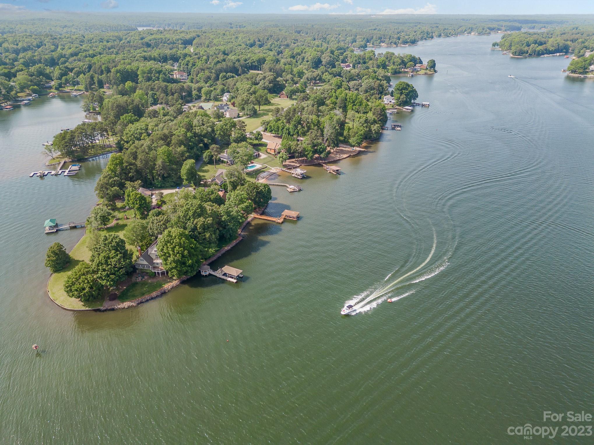 135 Winston Way Troutman, NC 28166 - Photo 46 of 48 an aerial view of a house with a lake view