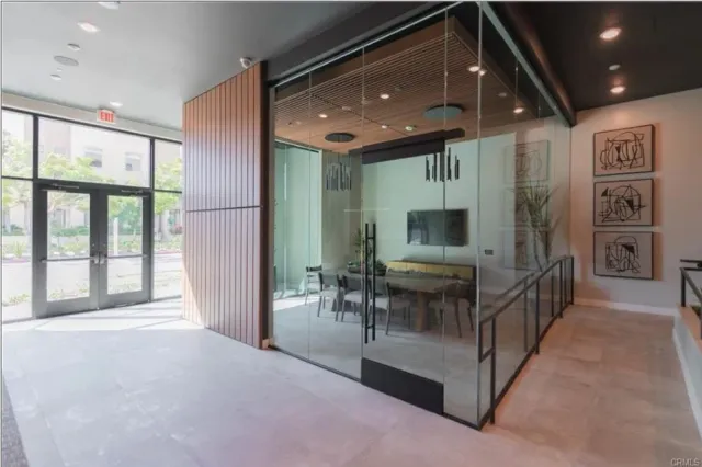 a view of hallway with stairs