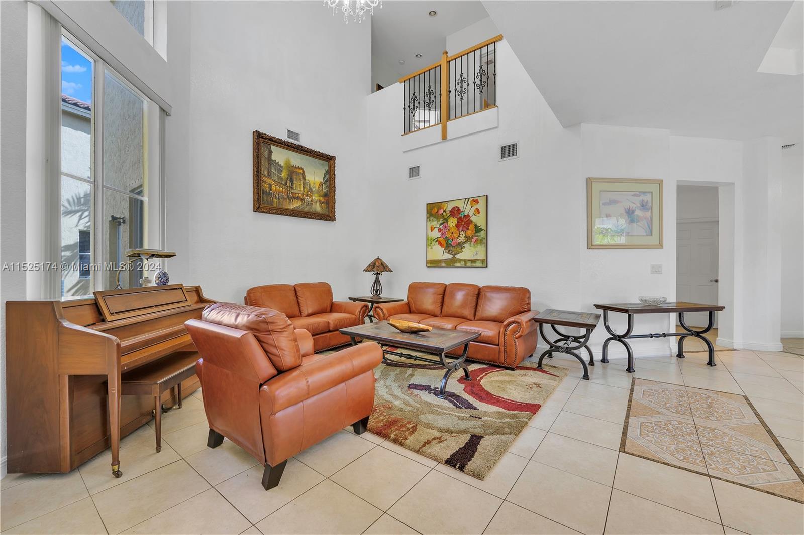 14093 Southwest 53rd Street Miramar, FL 33027 - Photo 17 of 45 a living room with furniture a couch and paintings on the wall