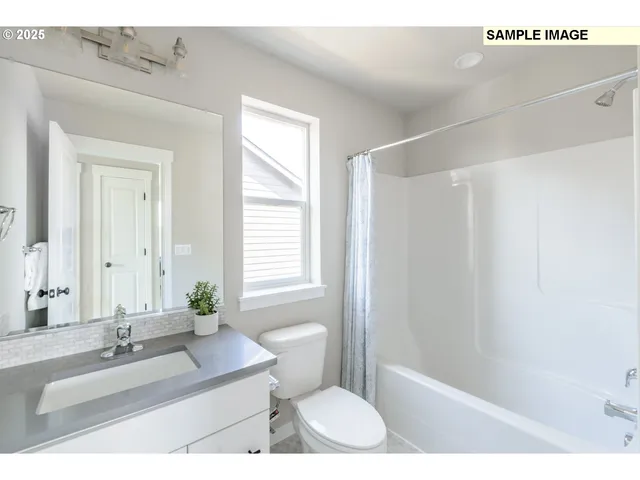 a bathroom with a sink a toilet a tub and window
