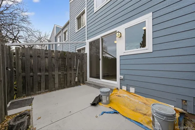 a backyard of a house