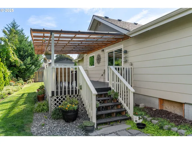 a view of outdoor space and deck