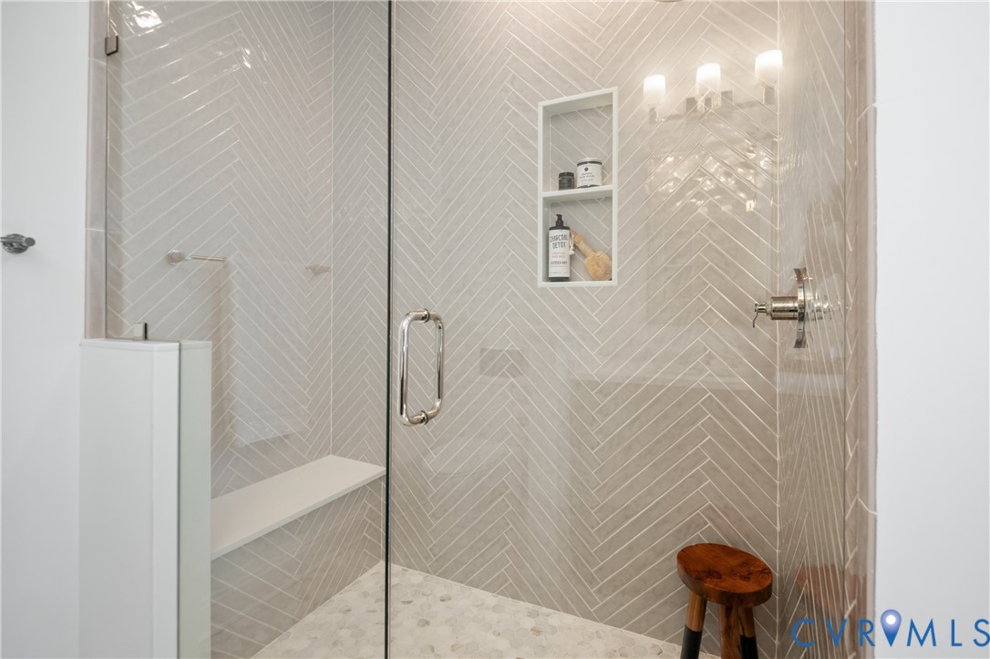 4705 Fitzhugh Avenue Richmond, VA 23230 - Photo 27 of 50 a bathroom with a shower and a sink