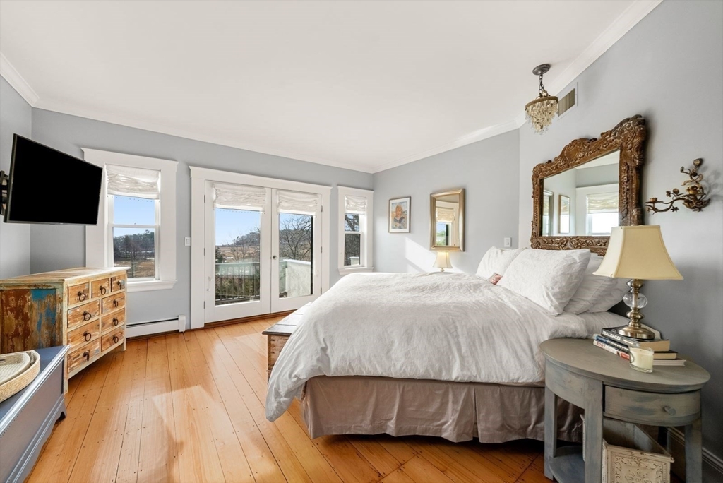 468 Summer Street Manchester, MA 01944 - Photo 24 of 36 a bedroom with a bed and a flat screen tv