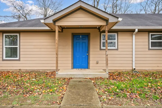 a front view of a house