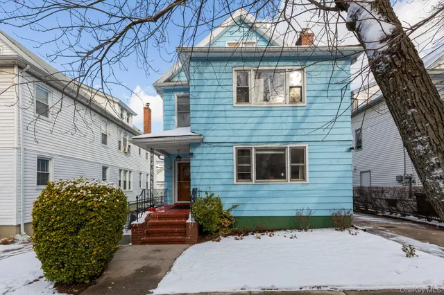 a front view of a house