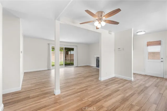 an empty room with a window