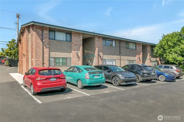 a car parked in front of a house