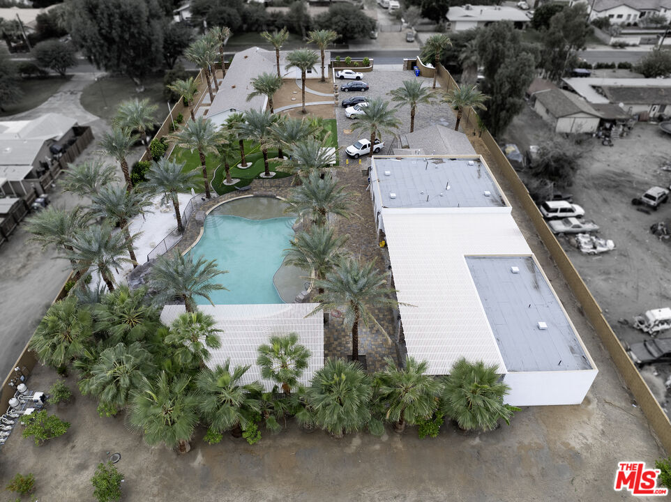 38580 Rancho Los Cerritos Drive, Unit S1 Indio, CA 92203 - Photo 30 of 39 an aerial view of a house with outdoor space